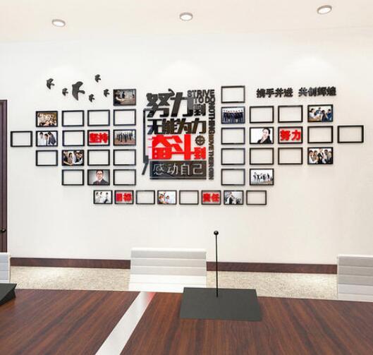 创意时尚企业员工风采文化墙制作效果图
