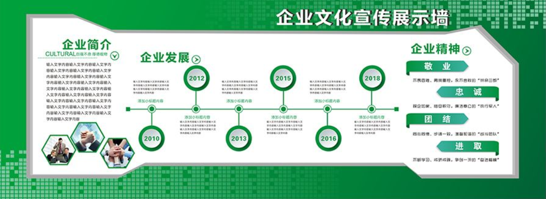 现代大型企业文化墙公司简介展板形象墙设计