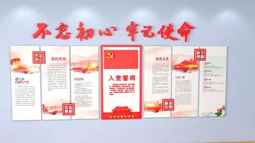 政府党建制度文化墙制作效果图