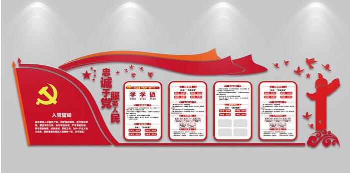 政府党建制度文化墙制作效果图