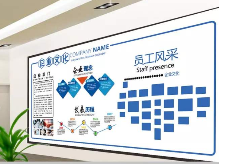 微立体企业文化墙活动室照片墙展示
