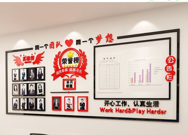 企业员工风采文化墙光荣榜荣誉墙贴办公室