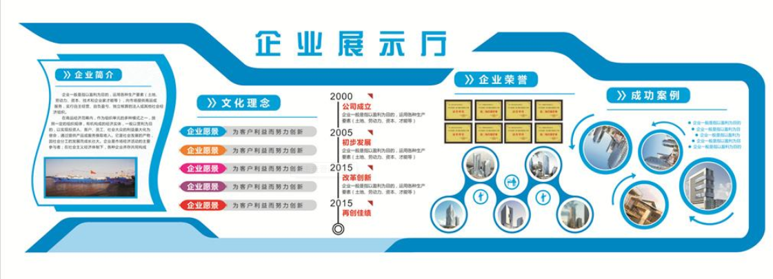 简约通用现代化企业文化墙