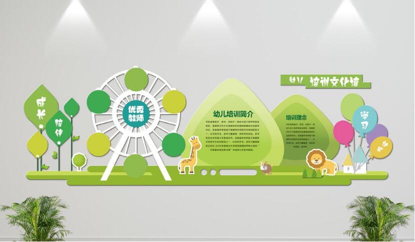 立体卡通文化墙制作效果图