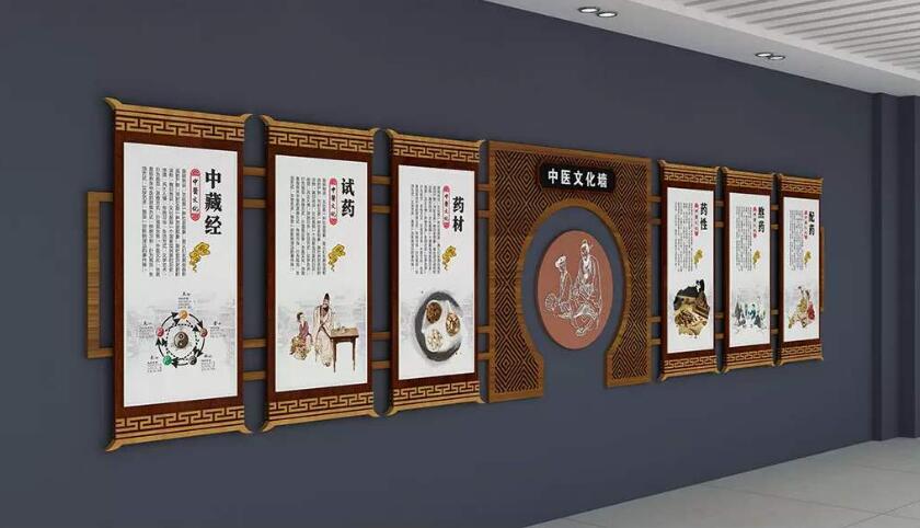 中医文化墙制作效果图-北京飓马文化墙设计制作公司