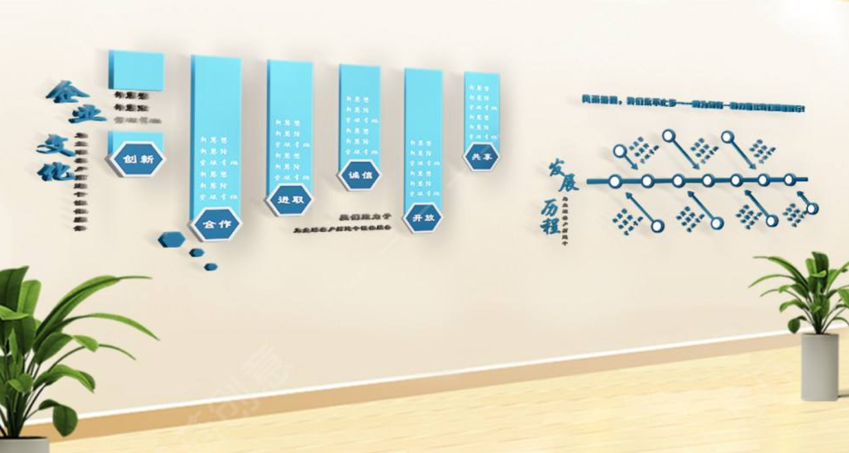 简约时尚创意办公室文化墙