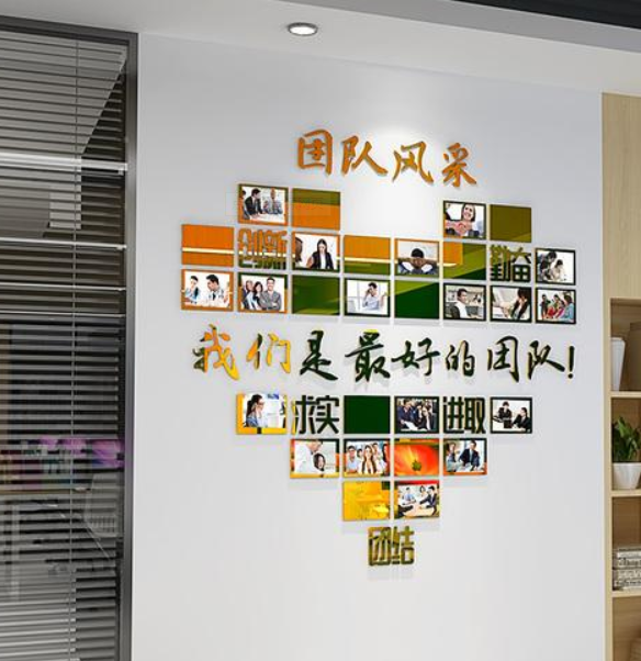员工团队风采展示文化墙励志墙贴办公室企业公司照片墙