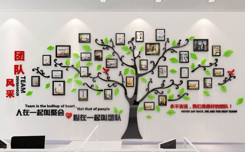 团队亚克力3d立体墙贴企业墙面贴纸公司文化墙办公室励志