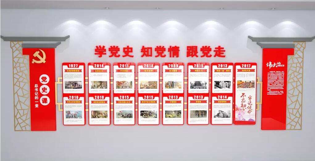 党发展历程文化墙制作效果图
