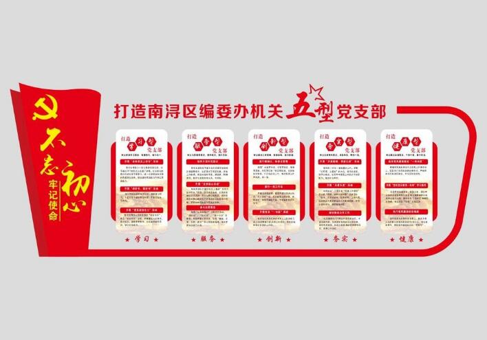 国旗党建文化墙制作效果图