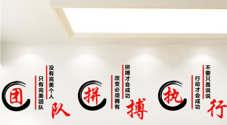 公司办公室布置励志墙贴企业文化墙团队员工激励标语装饰文字