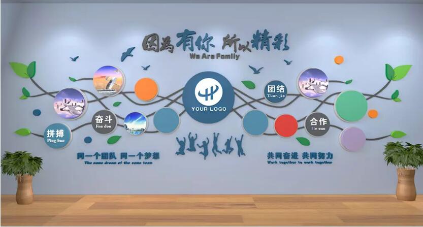 企业展厅文化墙制作效果图