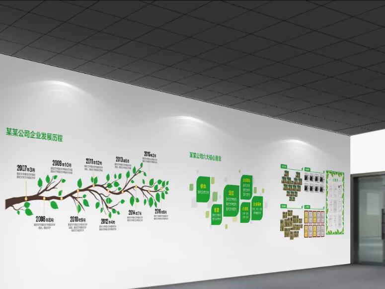 简洁实用型企业文化墙制作效果图
