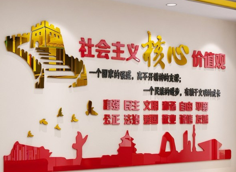 员工照片墙3d立体墙贴亚克力办公室企业文化墙