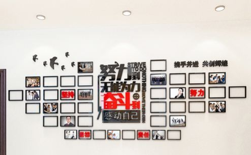 立体公司企业文化墙办公室励志照片