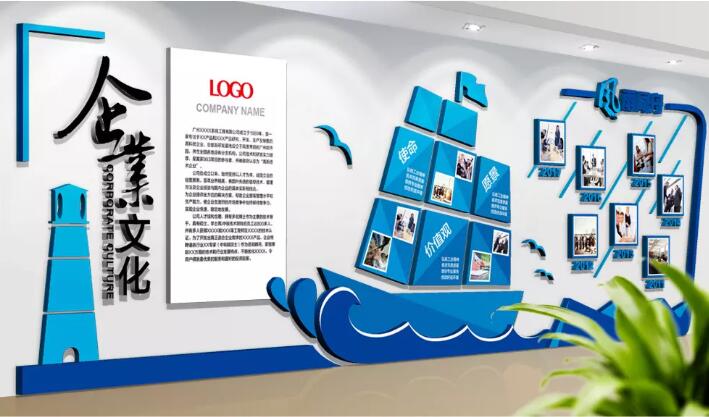 企业文化展区文化墙制作效果图