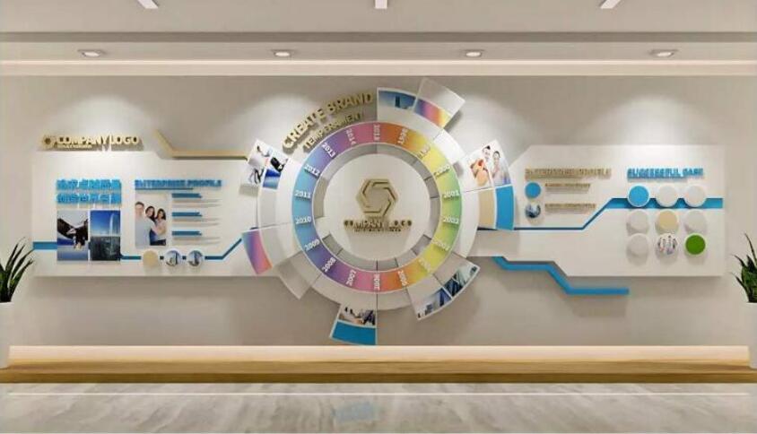 公司企业文化墙制作效果图