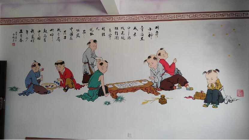 文化墙墙体彩绘制作效果图