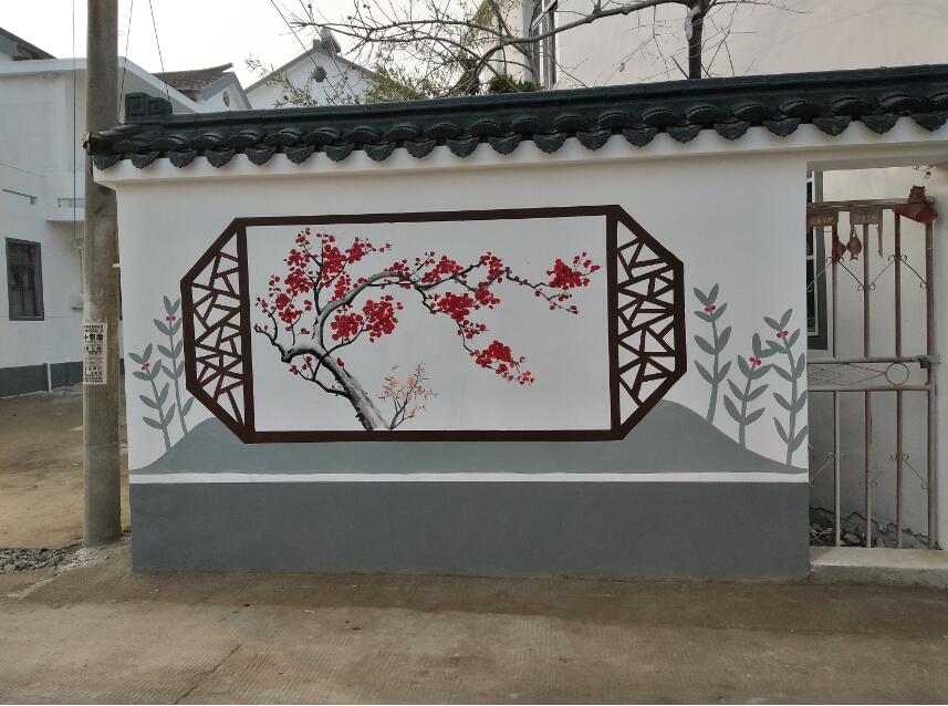 社区文化墙墙体彩绘制作效果图