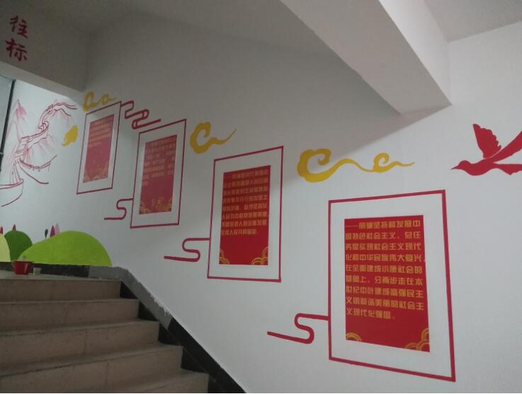 社区文化墙墙体彩绘制作效果图