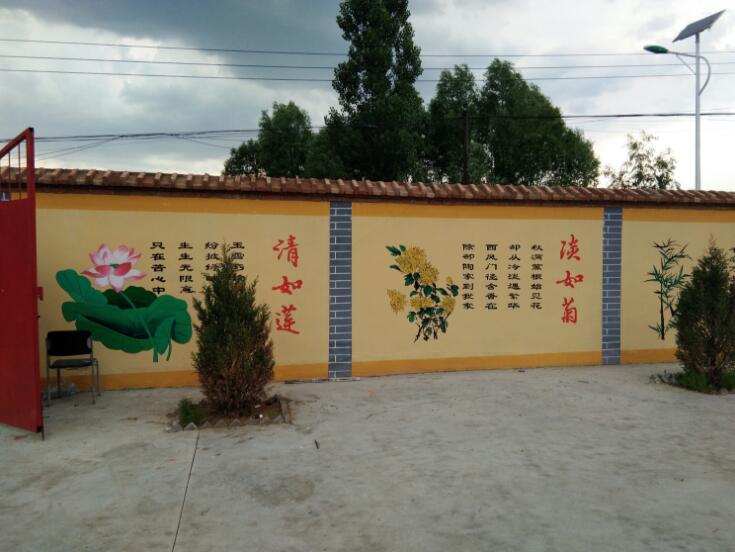 社区文化墙墙体彩绘制作效果图